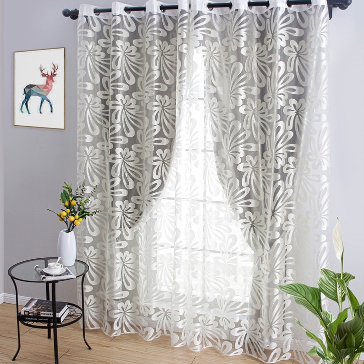Topfinel Thin Shading Cloth With Cut, What Size Voile Curtains Do I Need