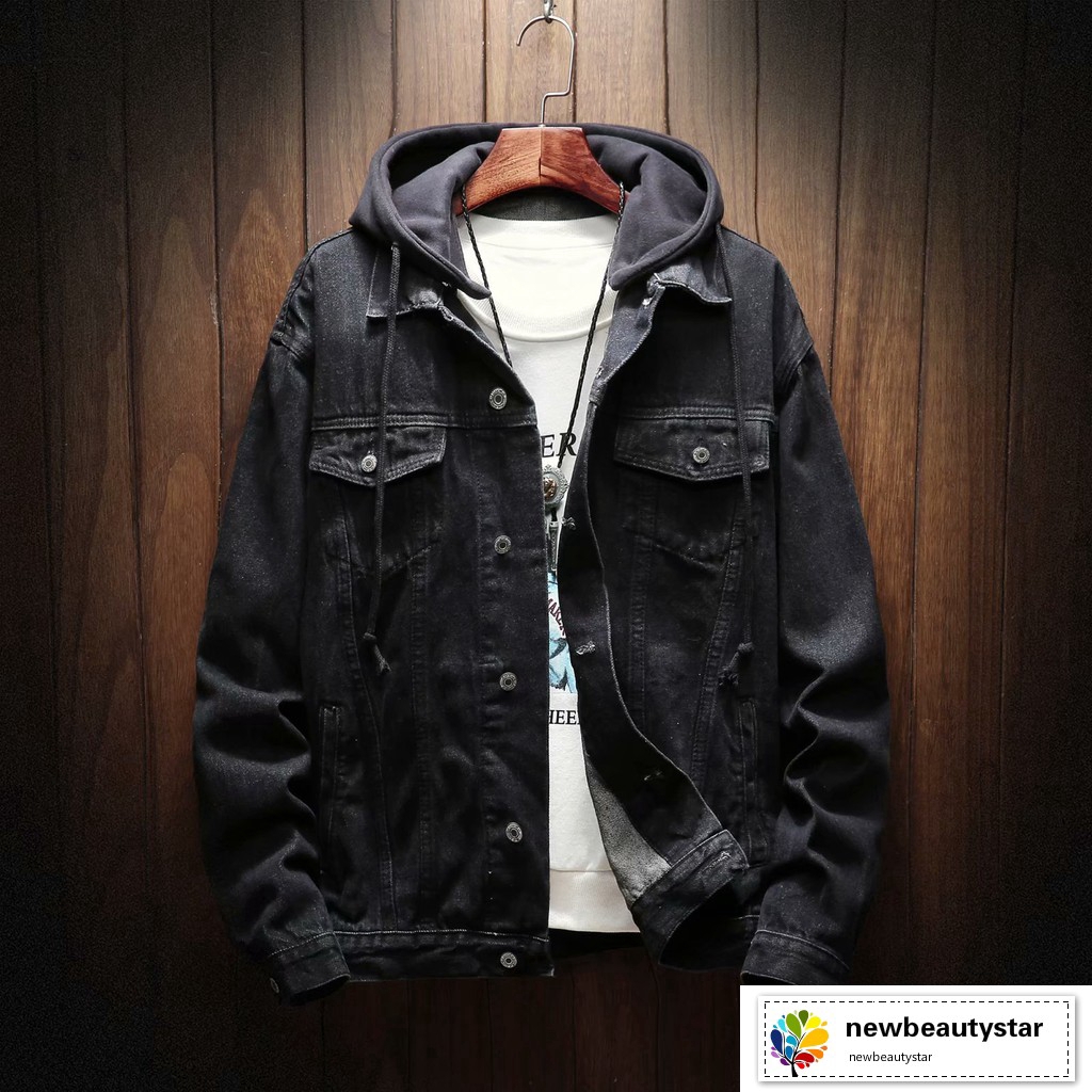 denim vest with hoodie