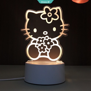 Night Light Acrylic Lamp LED Hello Kitty Home Decoration Christmas Gift Cute Toy 