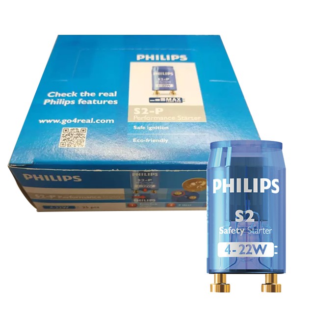 [1 BOX] PHILIPS PERFORMANCE S2-P 4-22W SER 220-240V LIGHT TL-D STARTER ...