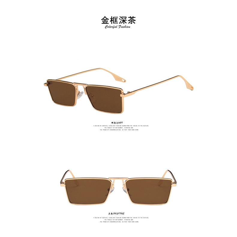 Image of 【JIUERBA】READY STOCK COD Korean Fashion Style Sunglasses for Women/Men Rectangle Shape Candy Color #8
