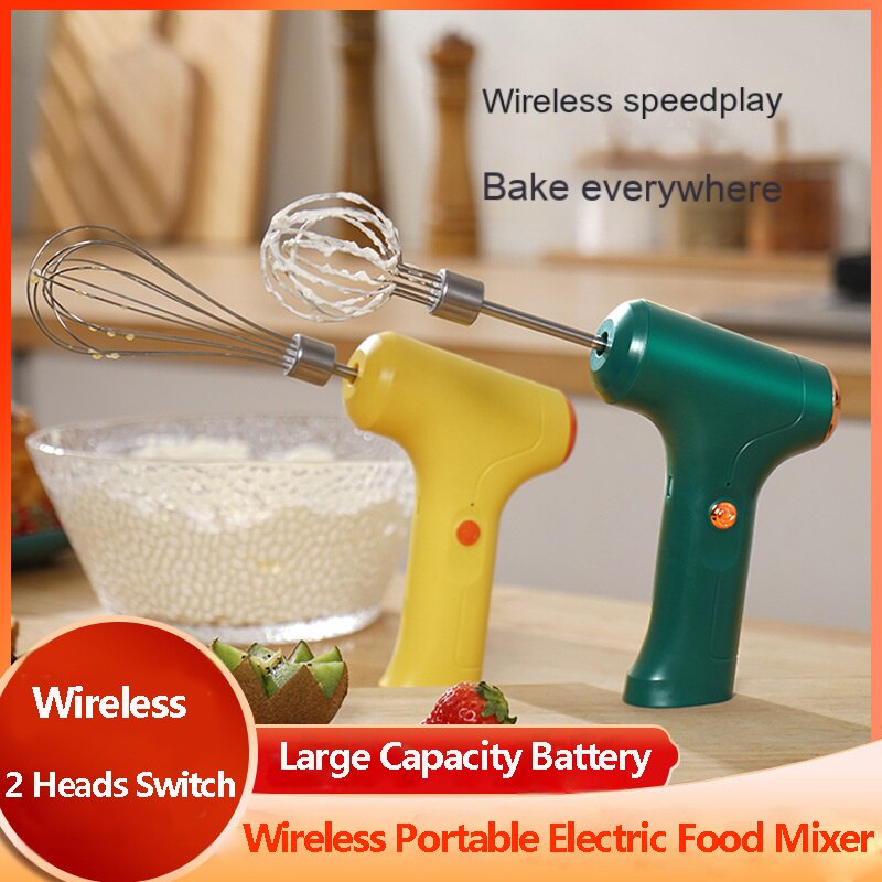 Wireless Portable Electric Food Mixer Hand Blender Egg Beater Automatic