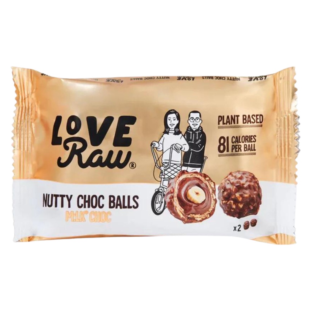 LoveRaw Vegan Cre&m And Nutty Chocolate Balls Milk Chocolate With ...
