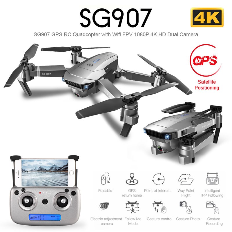 sg907 gps drone with 4k hd dual camera