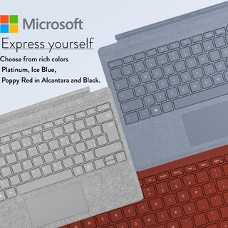 Microsoft Surface Pro Type Cover Signature Keyboard Black Poppy Red Ice Blue Lt Charcoal Shopee Singapore