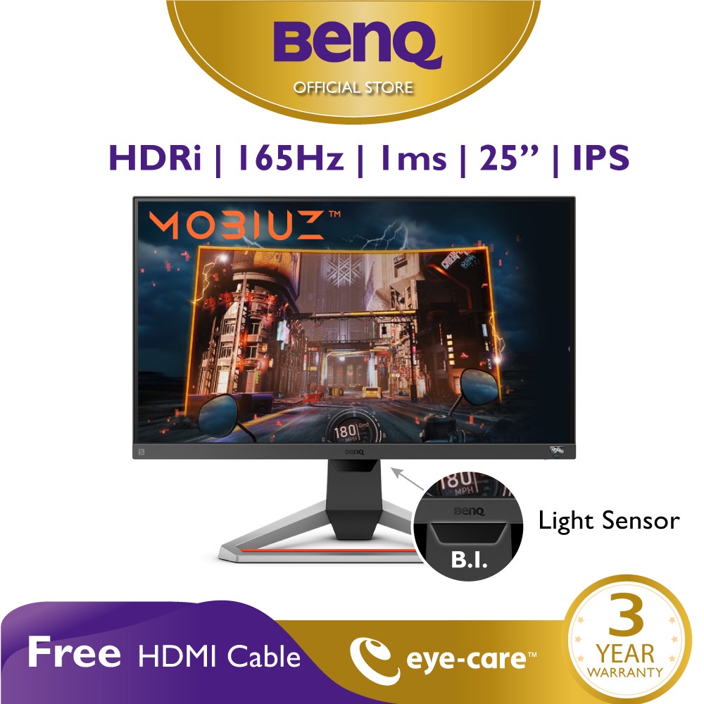 BenQ MOBIUZ EX2510S 24.5 inch IPS 165Hz 1ms HDRi Screen Autoadjustment