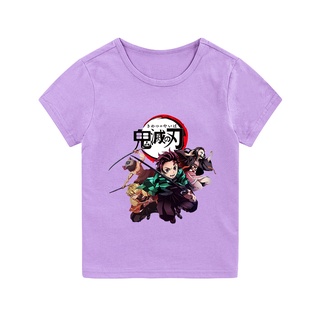 Demon Slayer Anime Kids T-shirt Cotton Boys Girls Tshirt Short Sleeves T-Shirt Unisex Fashion #6