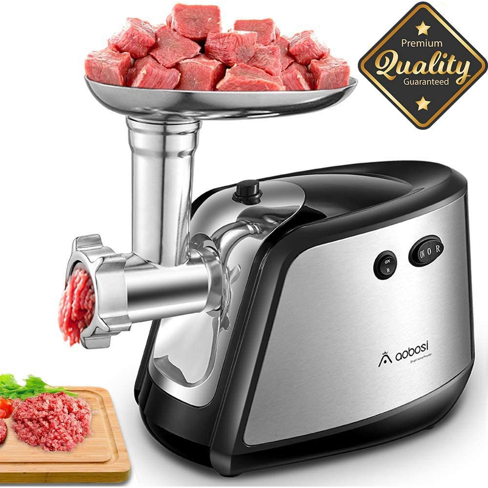 Aobosi Electric Meat Grinder Blender 1200W Meat Mincer 3in1 Stainless Steel Food Grade