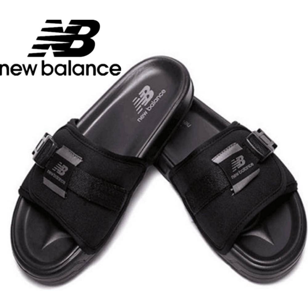 new balance black flip flops