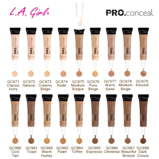 pro concealer shades