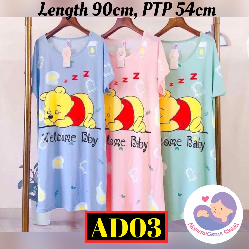 Winnie the Pooh Bear Adults Ladies Pyjamas Pajamas PJ / Sleepwear Sleep dress / Nightwear