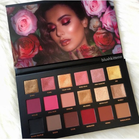 Ready Stock 18 Colour Eyeshadow Huda Rose Gold Palette Make Up Eye Shadow Power Shopee Singapore