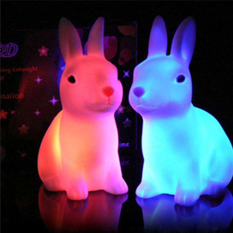 Cute Easter Rabbit Bunny Shape LED Night Light Decoration Table Lamp #0
