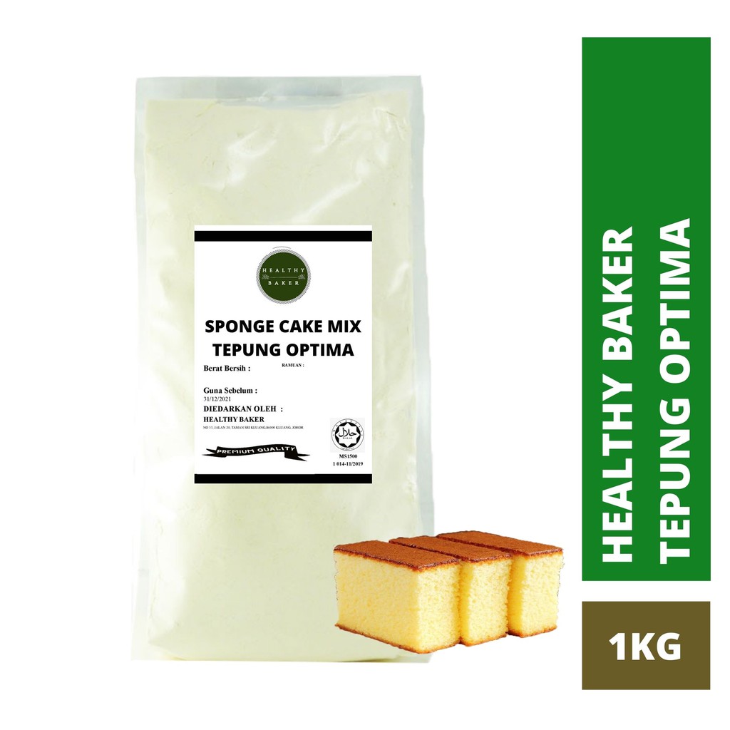 Shop Malaysia Tepung Optima 1kg Sponge Cake Mix 1kg Halal Premium Shopee Singapore