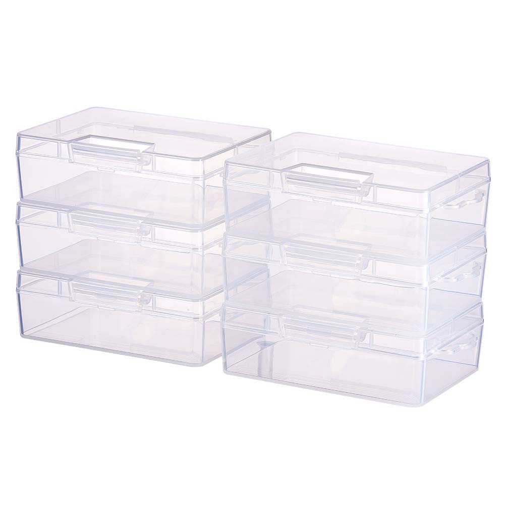 6-12 Packs Clear Plastic Box Clear Storage Case Collection Organizer ...
