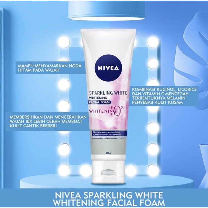 nivea sparkling white whitening foam