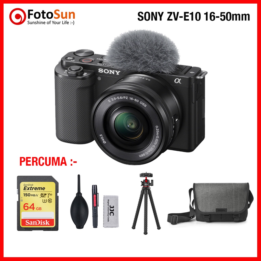 Sony Zv E10 Kit Zv E10 16 50mm 4k Vlogging Camera Free Gift Shopee Singapore