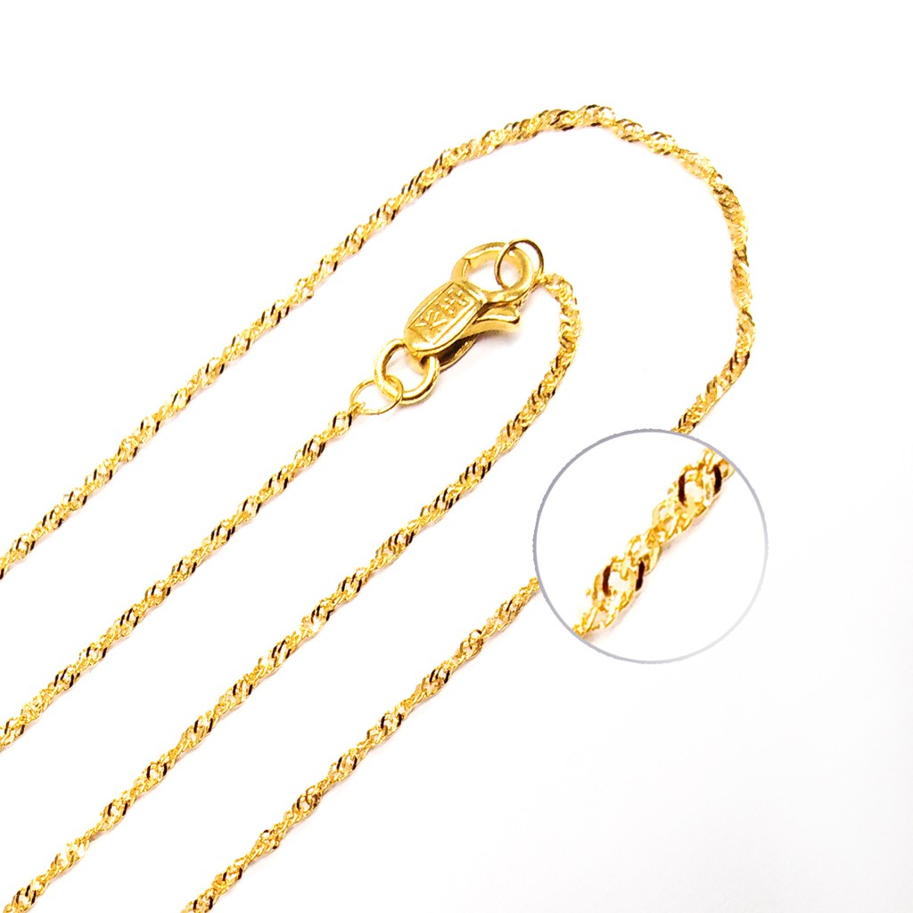 Poh Heng Jewellery 22K Gold Ripple Chain Necklace [Price By Weight