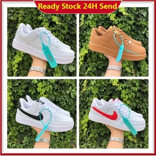 Ready stock *Added new design*Air Force 1 running  shoes kasut perempuan men and women's af1 low top sneakers shoes