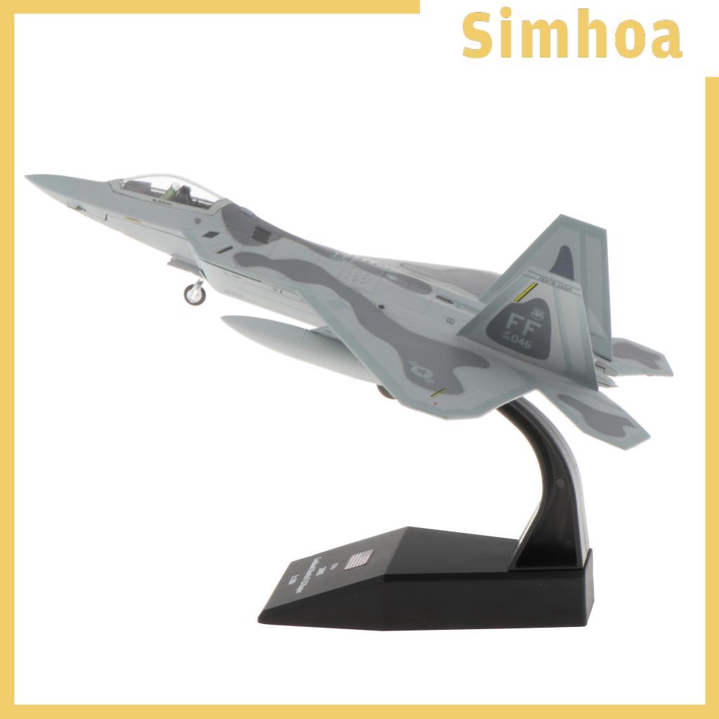 TM 1:100 F-22 Raptor Fighter Attack Metal Plane Model Military Airplane Model,Diecast Plane,for Collecting and Gift TANG DYNASTY US Air Force 2005 