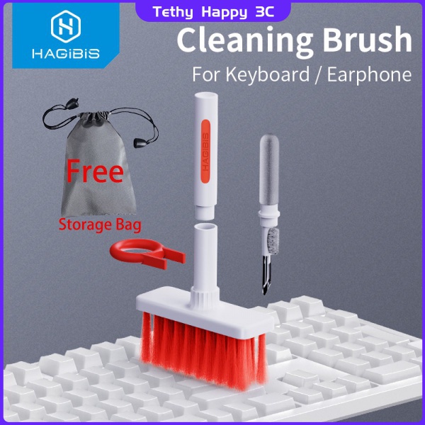 【Authentic brand】Mechanical Keyboard Cleaning Brush Computer Earphone Cleaning tools Cleaner keycap Puller kit for PC Airpods Pro 1 2