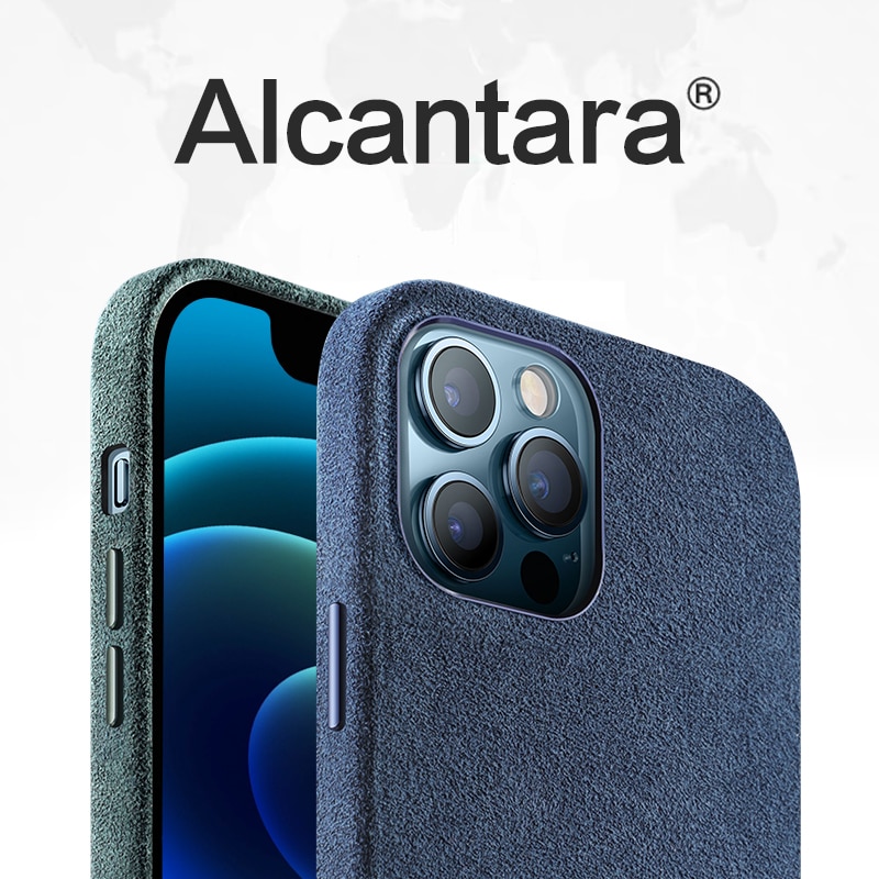 Luxury Alcantara Leather Case For Iphone 13 Pro Max 12 Pro Max 12mini 11 All Inclusive Fabric Back Cover Shopee Singapore