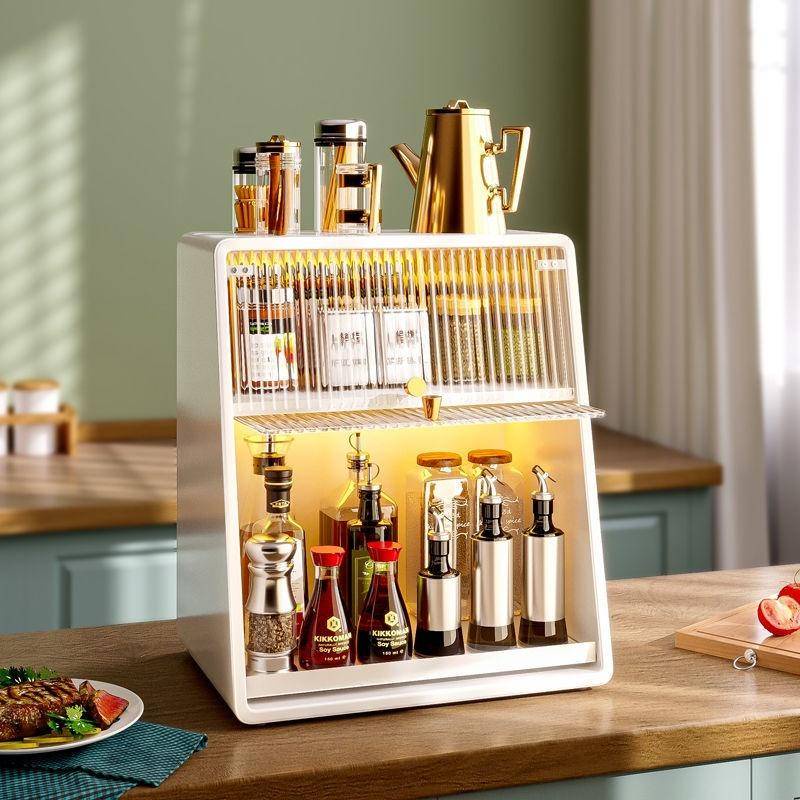 kitchen cabinet organizer /storage rack/cabinet /storage cabinet with door/ countertop organizer /kitchen rack organizer shelf/ kitchen rack /seasoning container/dust proof cover