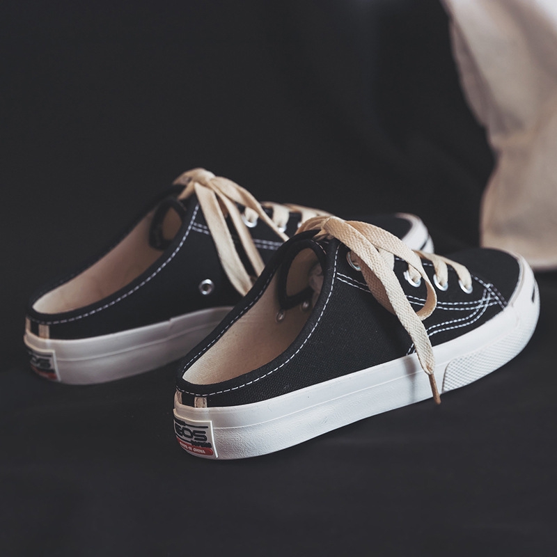 backless canvas sneakers