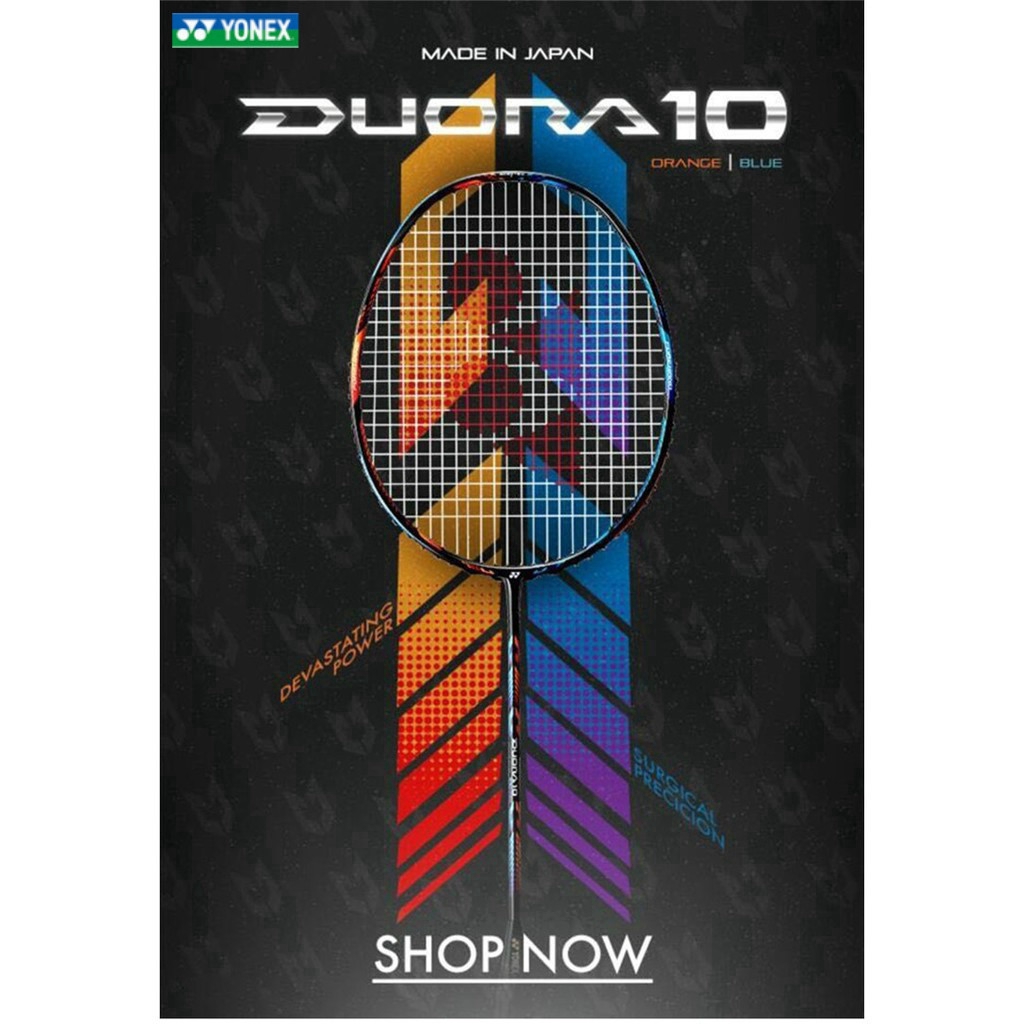Duora 10 Yonex Badminton Racket With Free Cover Get Strung Mlt Shopee Singapore