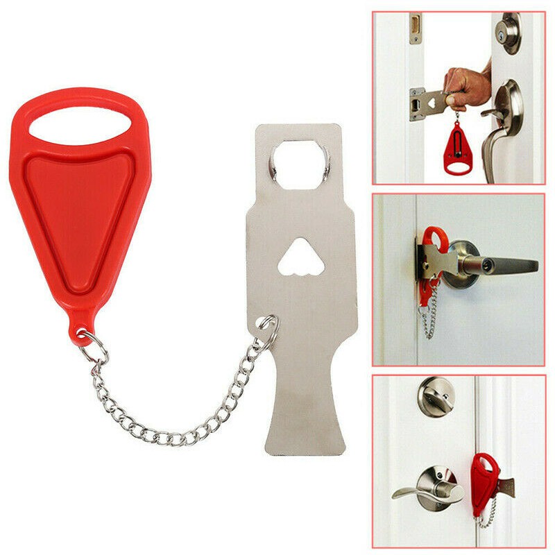 Portable Safety Home Room Hotel Door Button Blocker Lock Anti Theft Lock Shopee Singapore