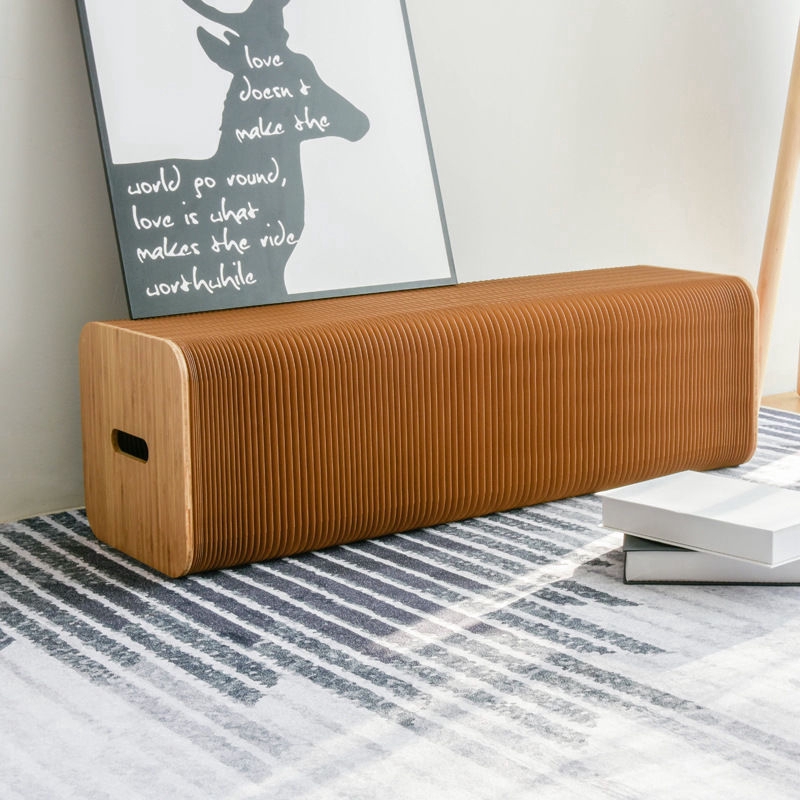 Foldable Paper Stool With PU Cushion – Honeycomb Design, Holds 400 Lbs, Waterproof, Space-Saving Accordion Chair For Living Room, Office, Camping