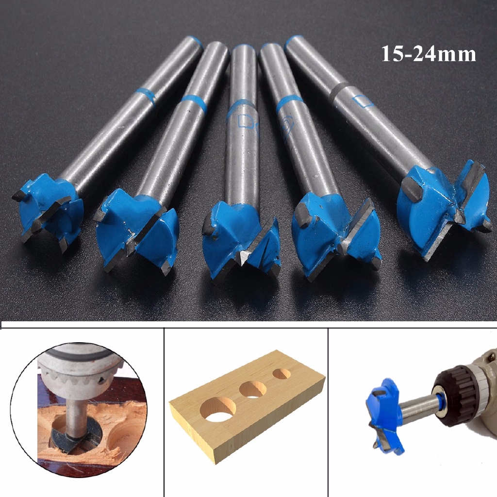 24mm Forstner Cemented Carbide Woodwork Boring Wood Hole Saw Cutter Drill Bit
