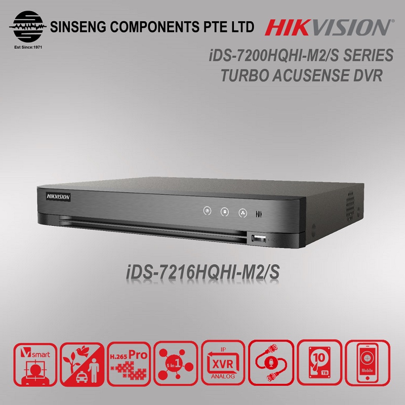 Hikvision 16ch Dvr Acusense 2 Sata Hdd Slot App Hik Connect Ivms 4500 Model No Ids 7216hqhi M2 S Shopee Singapore