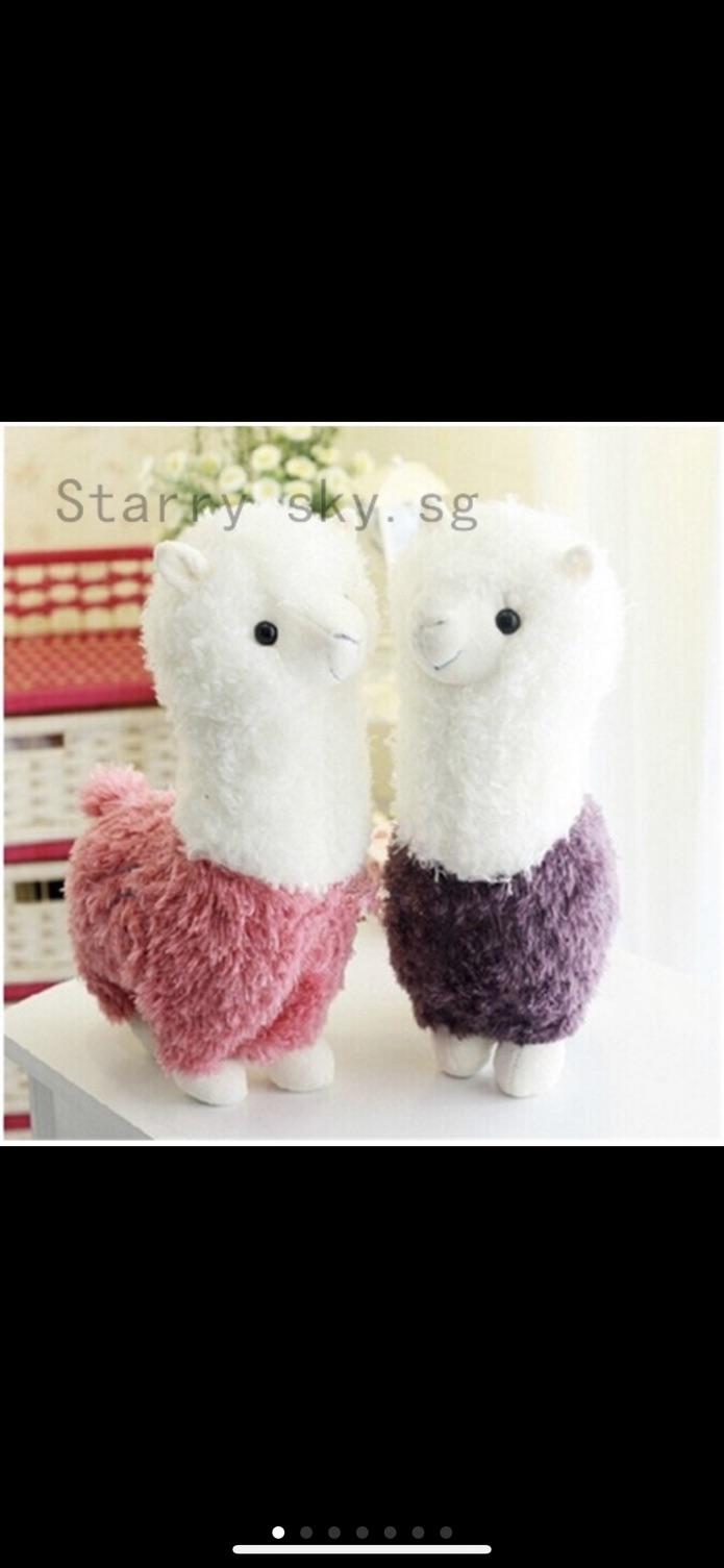 pink alpaca plush