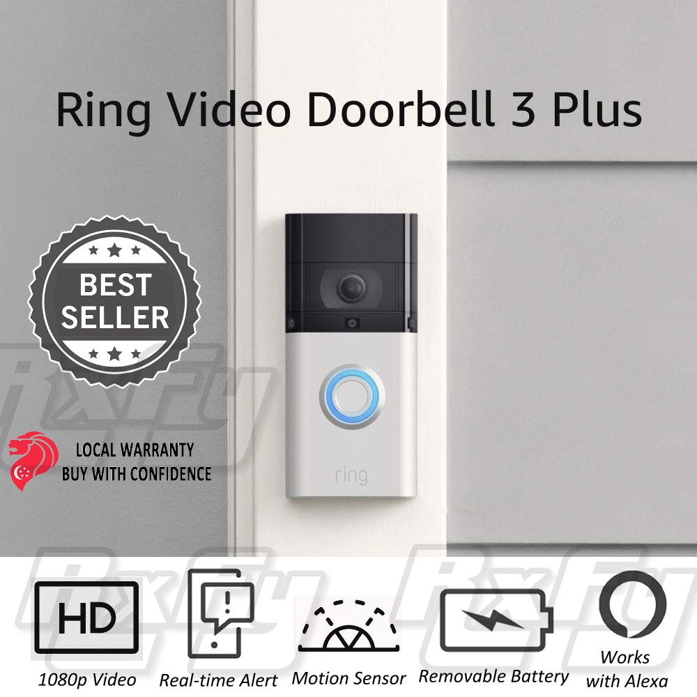 Ring Video Doorbell 3 Plus + 4 second video previews cctv door bell