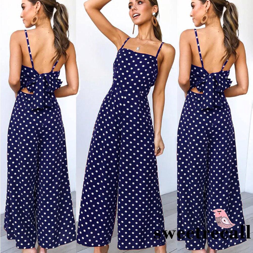 ladies polka dot jumpsuit