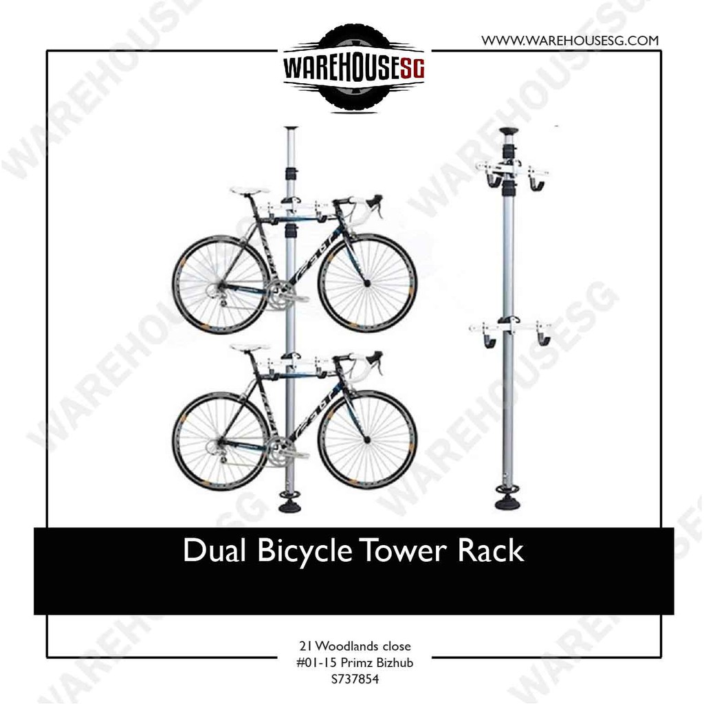 Dual Bicycle Tower Rack | Shopee Singapore