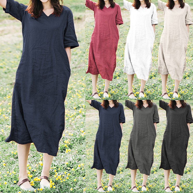 plus size midi casual dresses