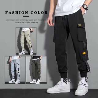 Image of [Ready Stock] Tactical pants outdoor men Multi-pocket Work Pants Functional Overalls Male Ins Bunch Pants cotton Pants Trend Casual Pants Harlan Pants Neck Pants plus size S-5XL