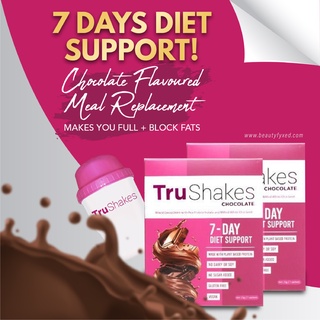 Image of TruShakes for Flat Tummy Meal Replacement Chocolate Slimming Drink - Beautyfyxed