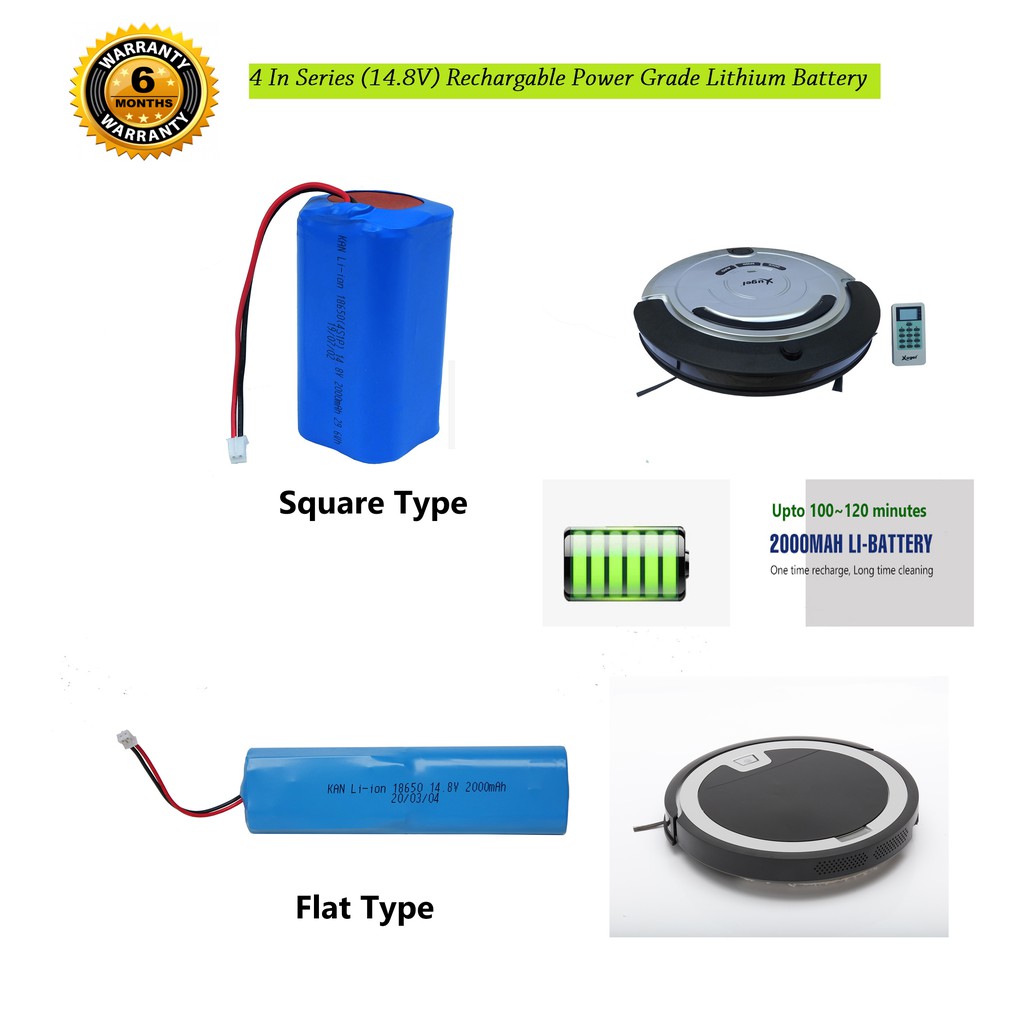 Rechargeable Lithium Battery 14.8V 2000mAh with Four 18650 Power Grade