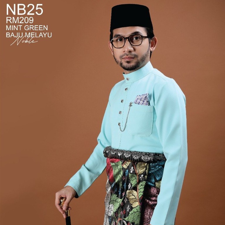 Baju Melayu Elrah Noble Mint Green Beecost