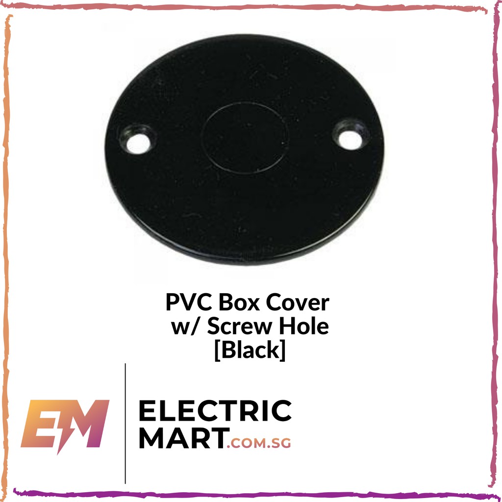 PVC Box Cover with Screw Hole BLACK Shopee Singapore