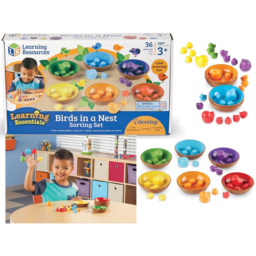Learning Resources Birds in a Nest Sorting Set (36 Piece) | Shopee ...