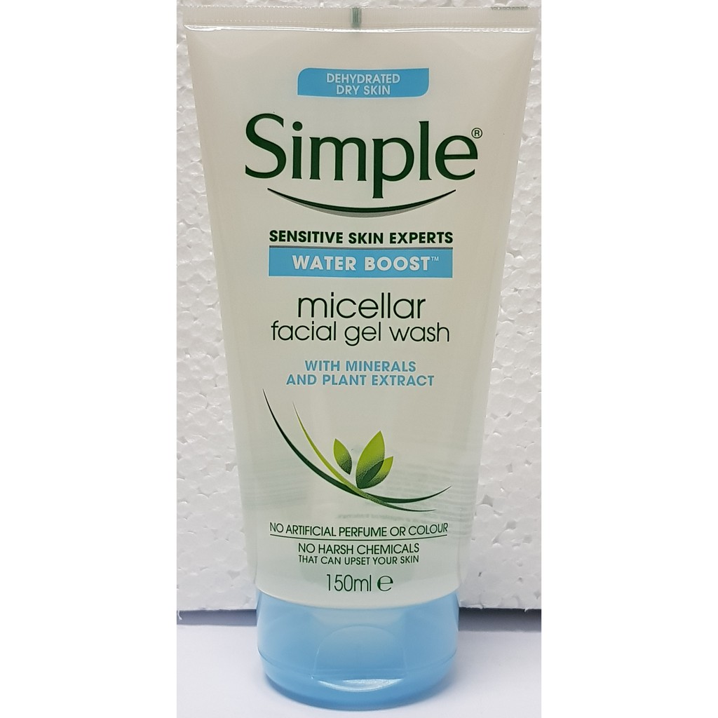 simple water boost micellar gel wash 150ml
