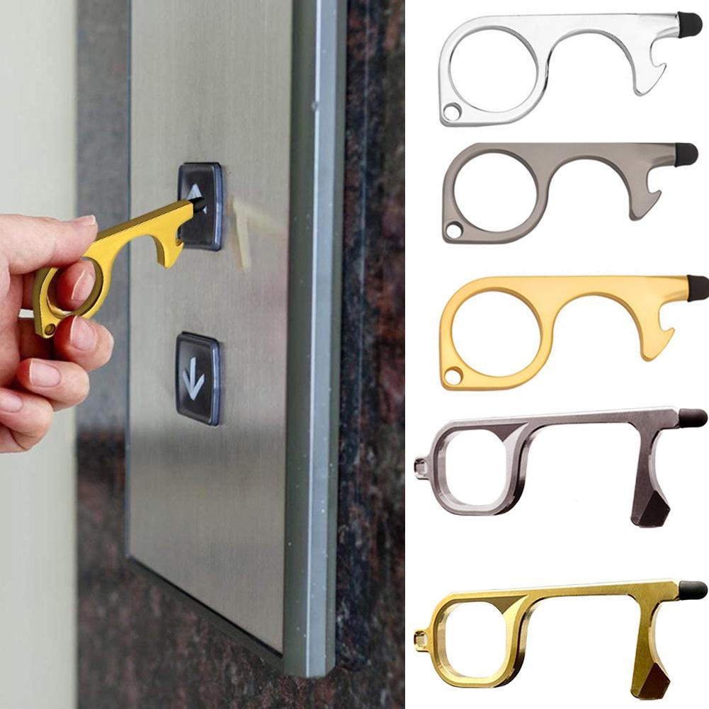 Elevator Touchscreen Contactless Door Opener for Handle Touchless Stylus Keychain Door Opener Tool with Key Ring 3 Pack No Touch Door Opener Tool ATM 