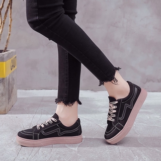 Image of New Classic Womens Canvas Casual Sneakers Flats Ladies Lace Up Shoes