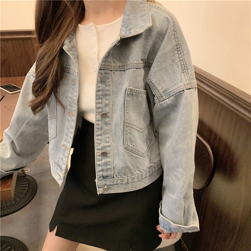 short waisted jean jacket