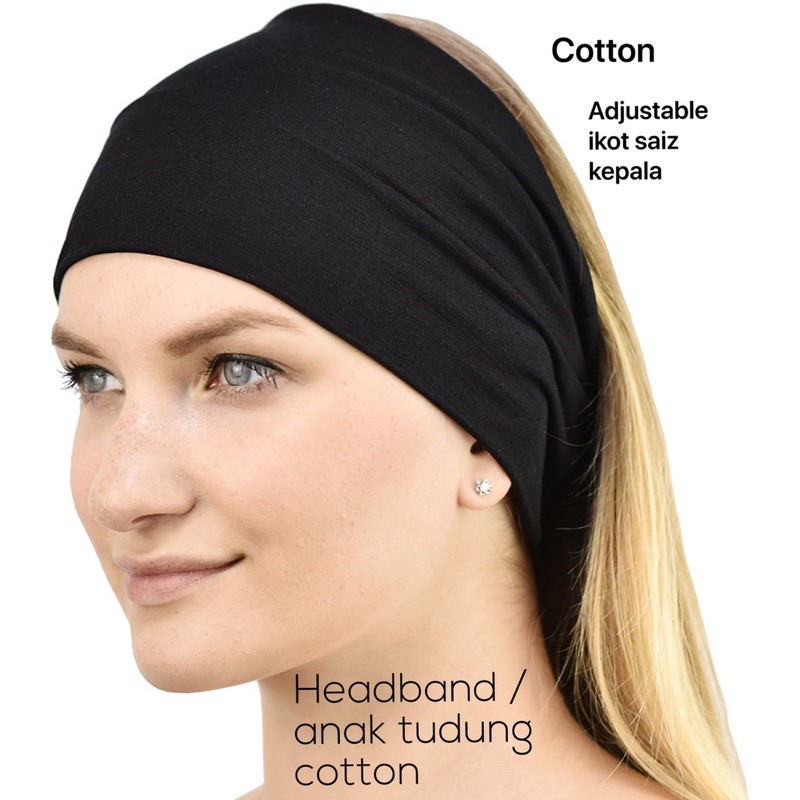 Shop Malaysia Anak Tudung Inner Tudung Headband Cotton Sejuk Separuh Sport Half Shopee Singapore