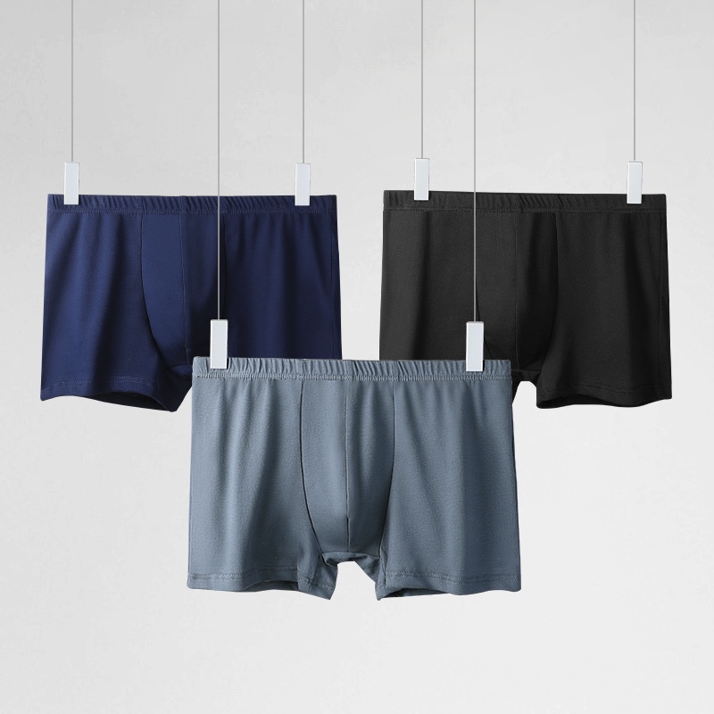 Men's Pure Cotton Sports Healthy Boxer Briefs Large Size Comfortable Breathable Youth Trend 299